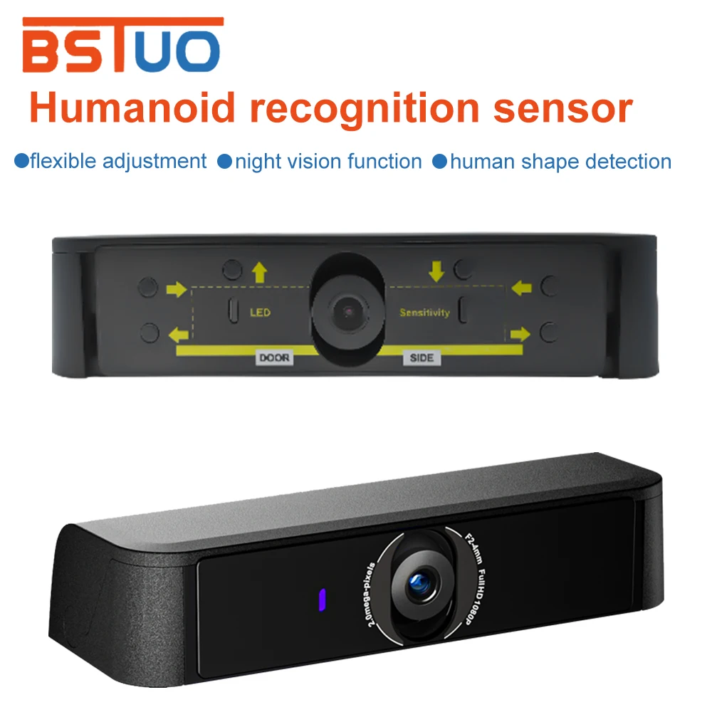 Smart Embedded/Surface Human Figure Recognition Sensor Automatic Door System Accessories for AC DC 12-30V Sliding Door Opener