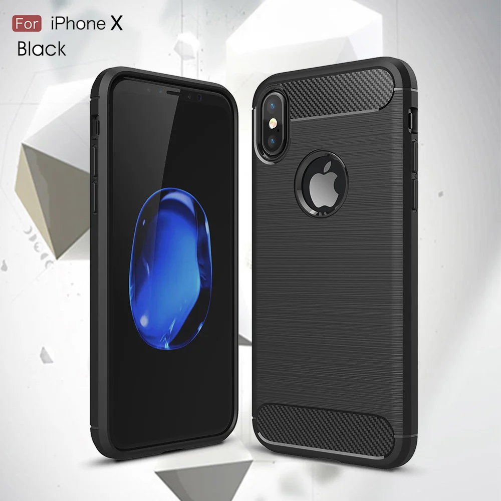 Luxury Carbon Fiber Phone Case For iPhone 11Pro 6S Plus 5 SE Soft Silicon Protective Cover For iPhoneX XR XS Max 7 8 Plus Fundas