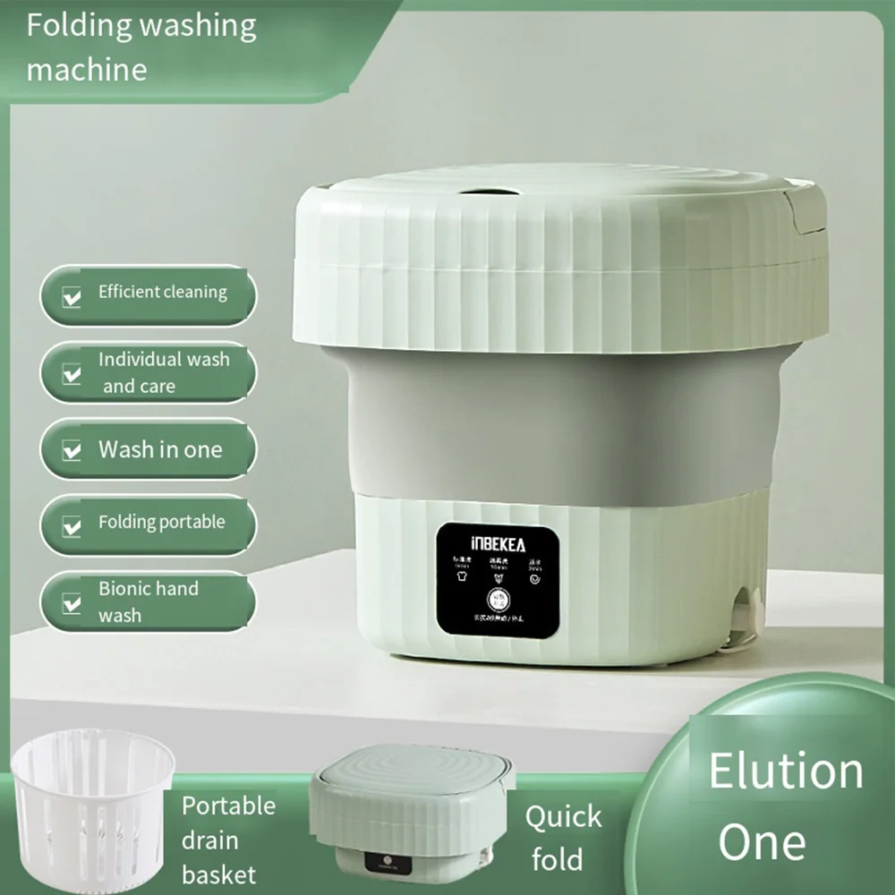 Mini Machine à Laver avec vaccage Pliable, pour Vêtements, Chaussettes, Sous-Vêtements