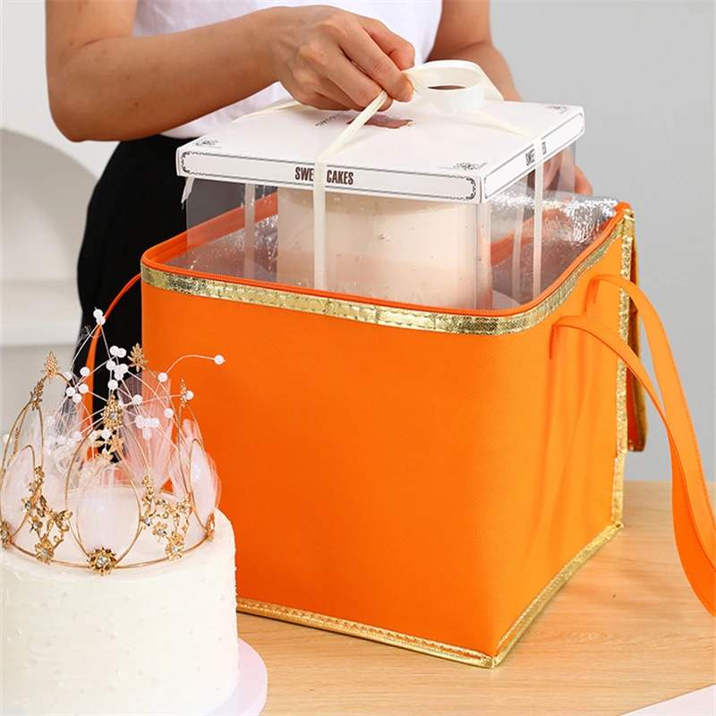 

Foldable Cake Cooler Bag Ice Pack Portable Pearl Cotton Thermal Insulated Bags Waterproof Picnic Food Container Delivery