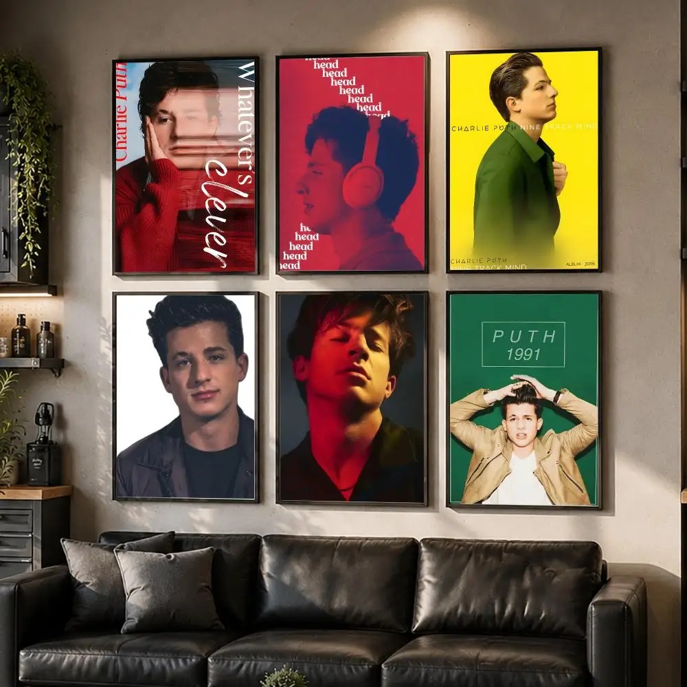 Famous Singer C-Charlie Puth Poster HD Waterproof Self-Adhesive Wall Art – Multi-Scene Use Top Gift Pick