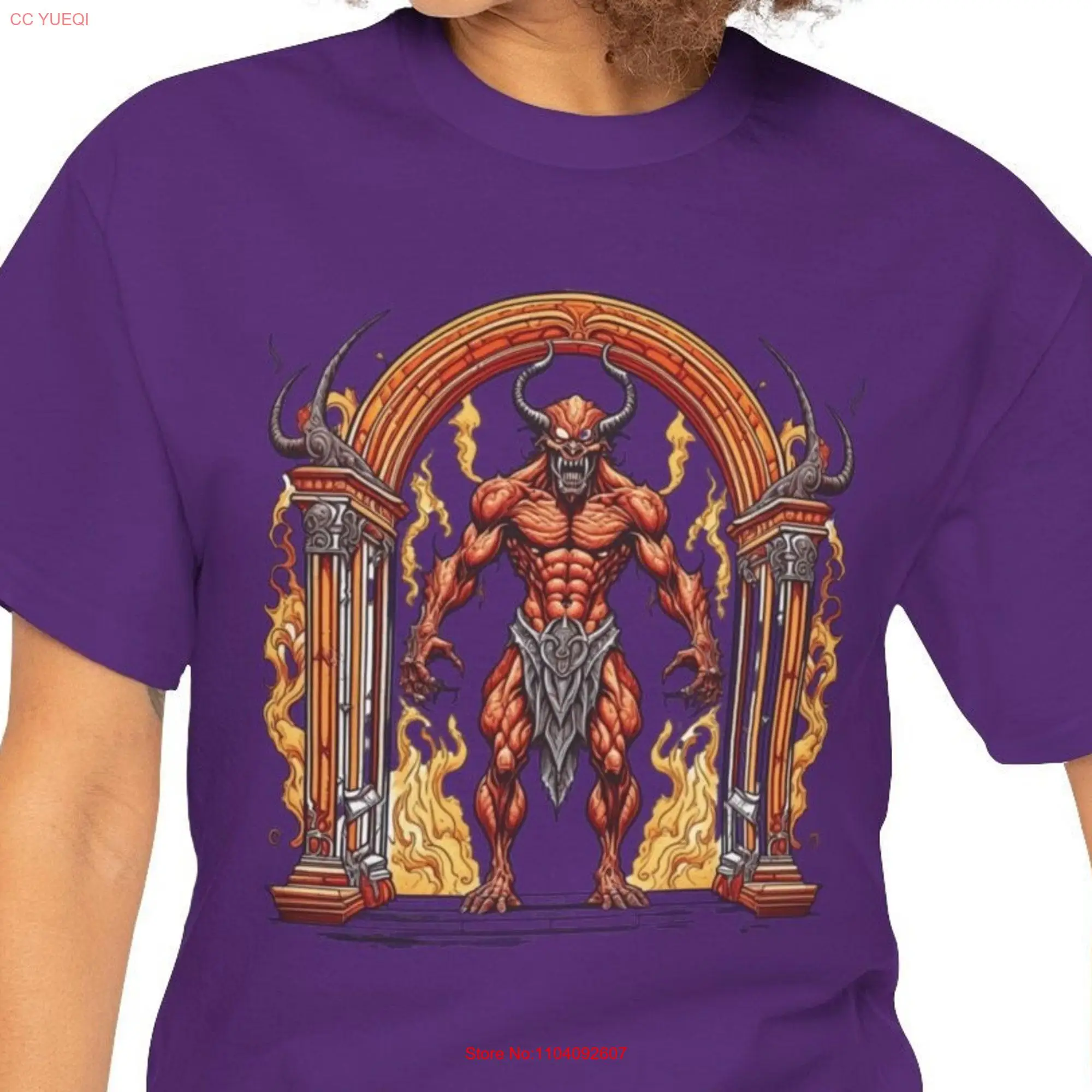 Azazel Demon T Shirt Gates of Hell Gothic Horror Apparel Dark Fantasy Art  Occult Clothing Halloween