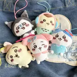 Chikawas Self-deprecating Bear Collaboration Sanrioin Plush Doll Helo Kiity1 Melodyi Kuromev Sachiji Plush Toy Keychain Decorate