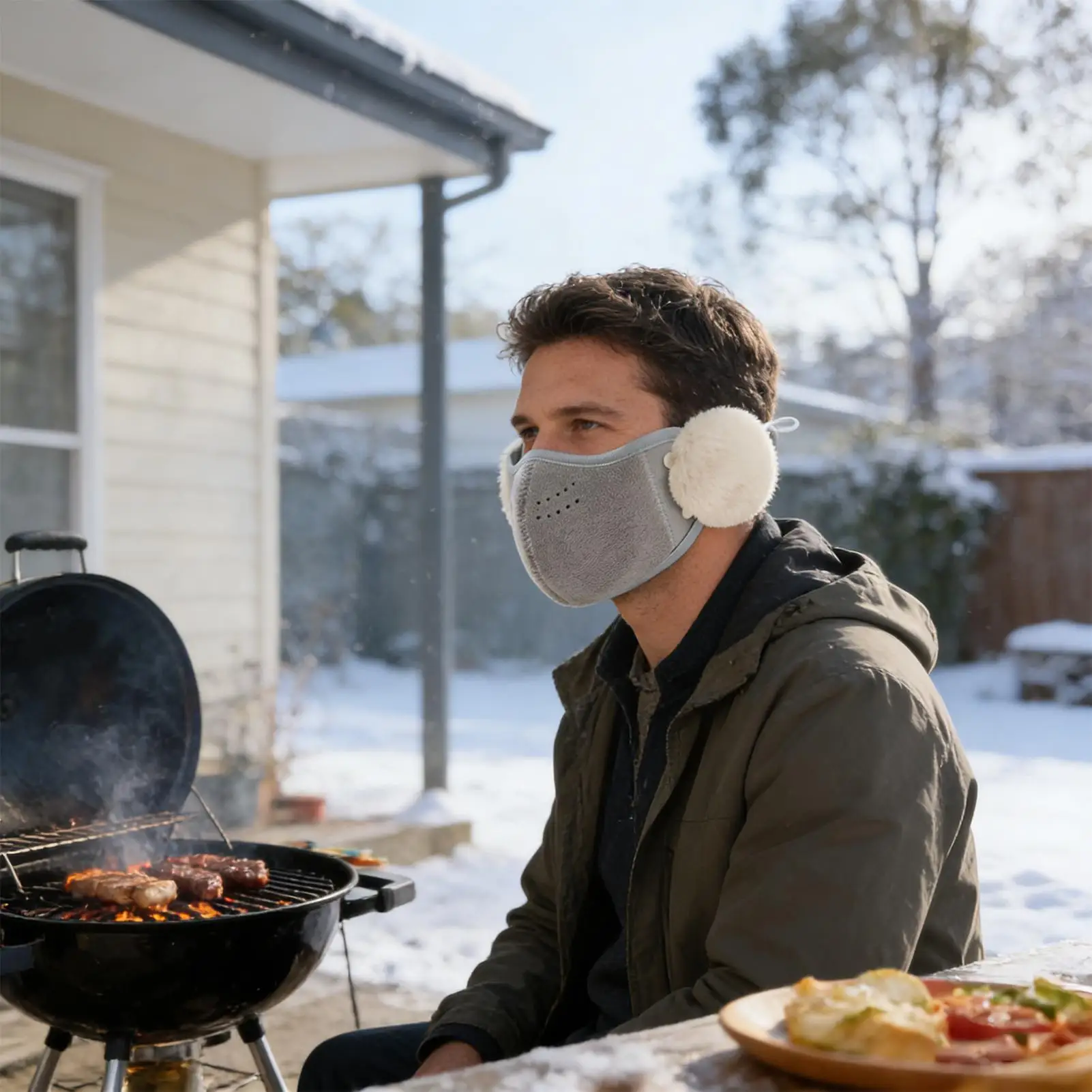 

Face Covering For Dust Windproof Shield With Ear Flap Cycling Face Cover For Sports Hiking Commuting Cycling Women Winter