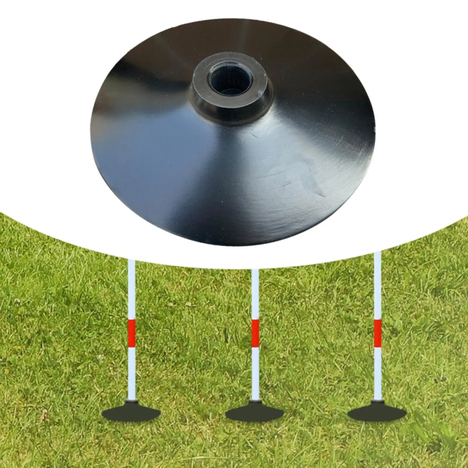 

Agility Pole Base 8 inch Flag Pole Base for Backyard Ground Obstacle Course