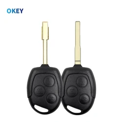 Okey Remote Car Key Shell Replacement Case Fob Cove For Ford Focus Mondeo Festiva Fusion Suit Fiesta KA With FO21 HU101 Blade