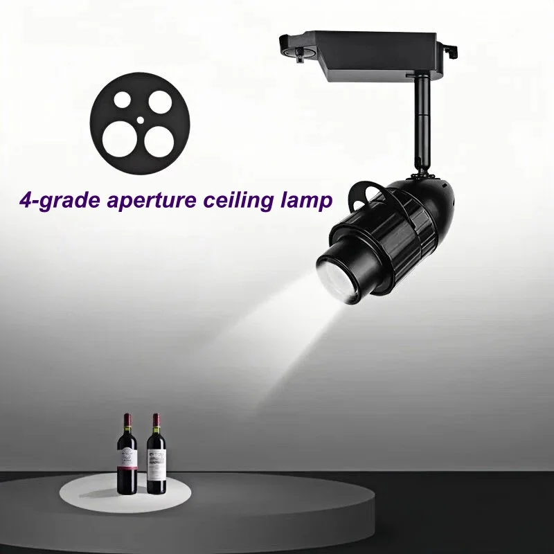 

Adjustable Focus Track Light Stage Zoom LED Ceiling Spotlight Museum Art Gallery 4-grade aperture ceiling lamp ac85v-265v 10W