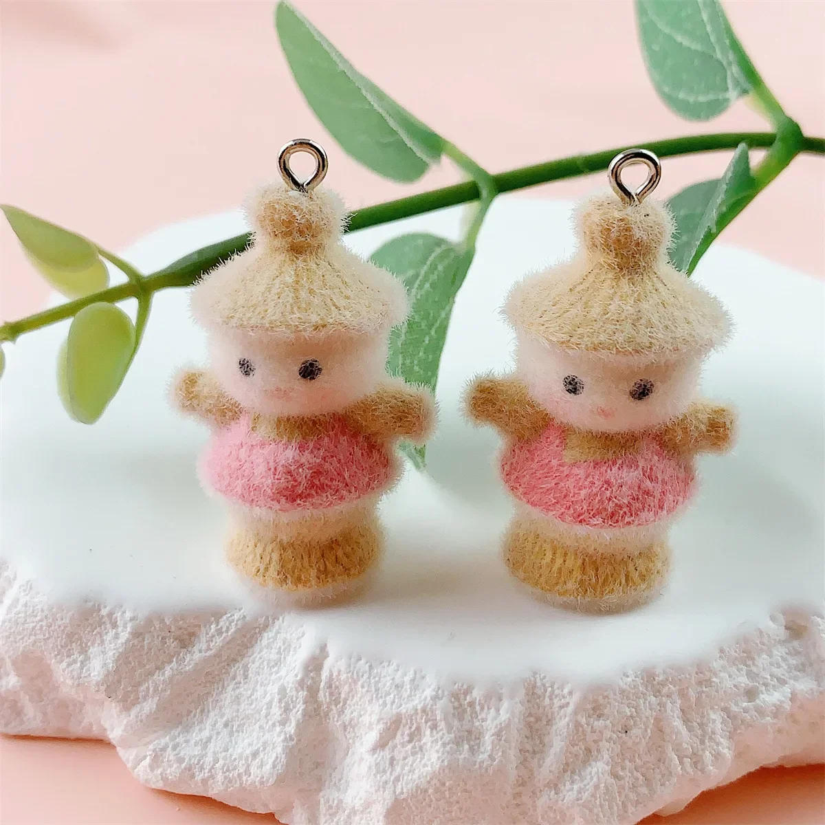 20Pcs 3D Cartoon Kawaii Scarecrow Resin Charms Plush Pendant  For Kids Phone Keychain Diy Decoration 2025 New Year Bag Pendants