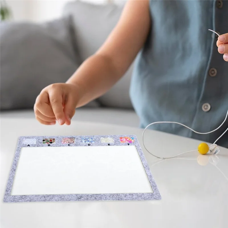GYTB - Filcowa Mata do Koralików Duża Prostokątna z Centymetrową Alfabetyczną Skalą do Koralików Podkładek do Wyrobu Biżuterii Rękodzieła Tacki do Pieczenia