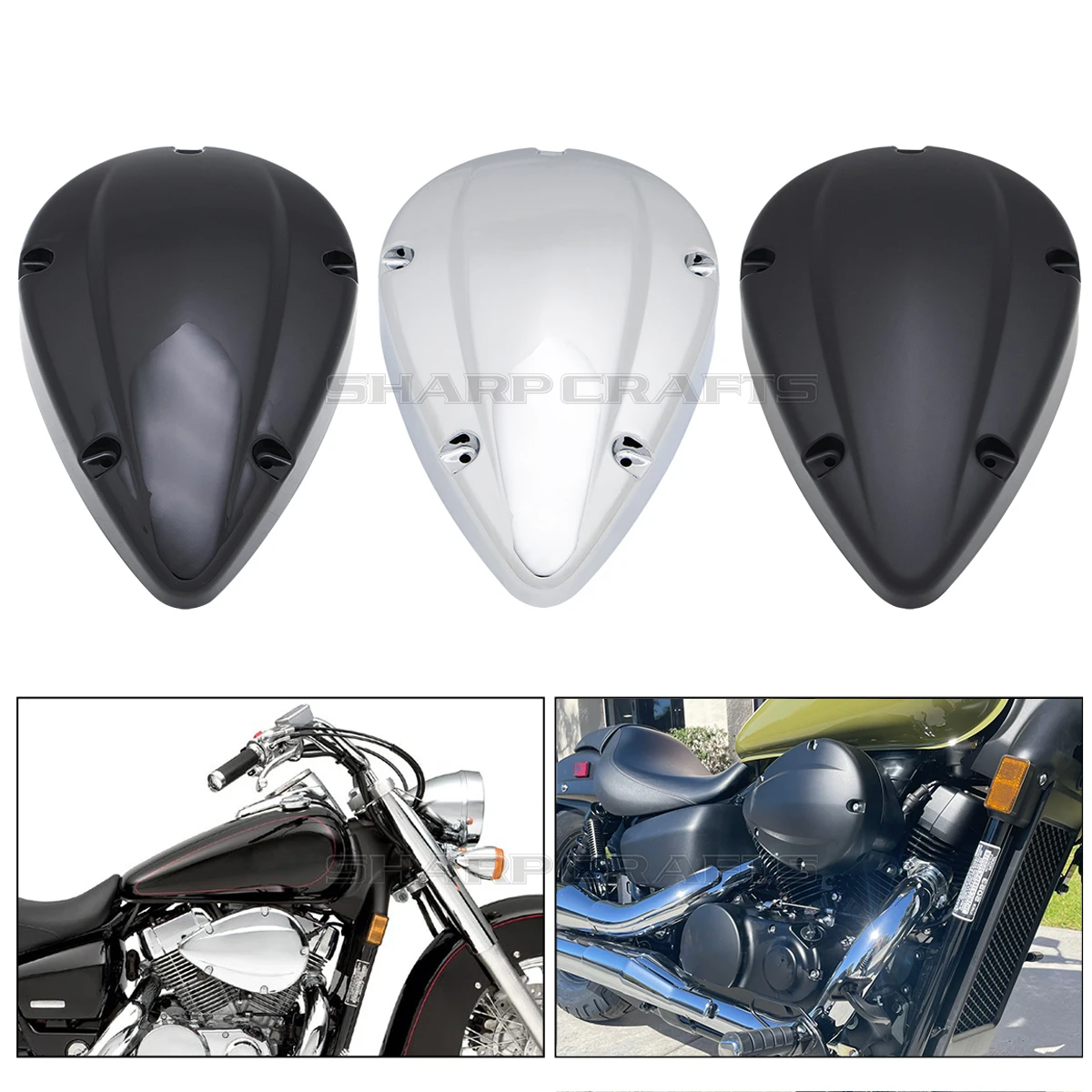 Motorrad Chrom Vergaser Luftfilter Filter Abdeckung Kappe Für Honda Shadow Aero 750 VT 750 VT750C2 Geist VT750RS Phantom 04-17