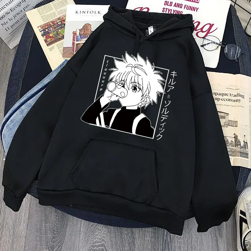 Japanese Anime Hoodies Hunter X Hunter Men Women Pullovers Hoodies Sweatshirts Killua Zoldyck Hisoka 90s Hoody Tops Mens Hoodies