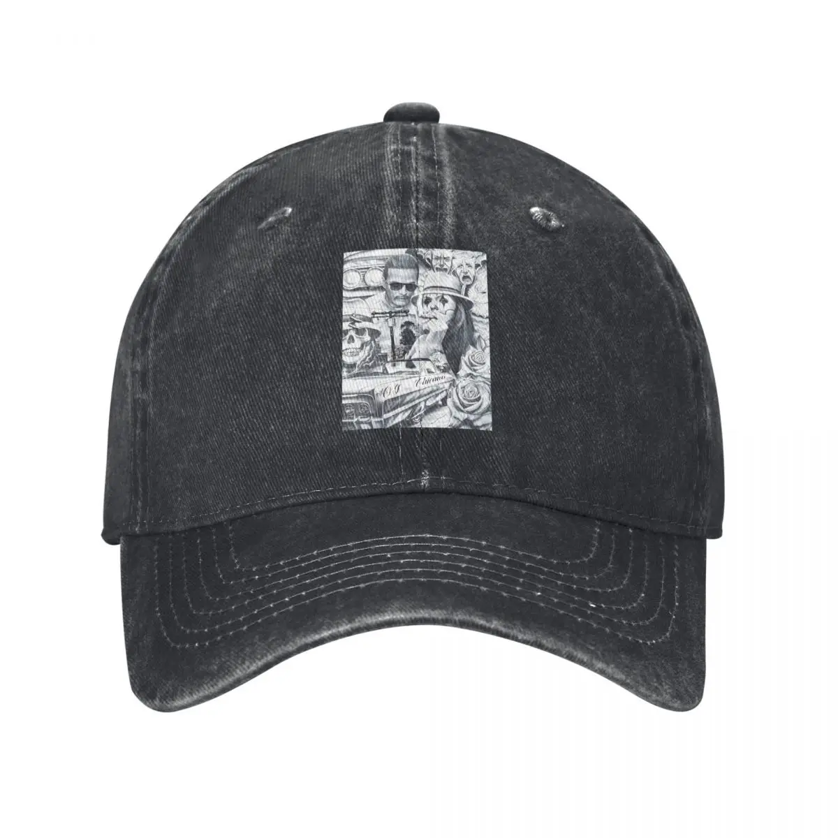 

O.G. CHICANO Lowrider Latino Aztec denim Hat Outdoor Adventures Hats Woman Cap Man Summer