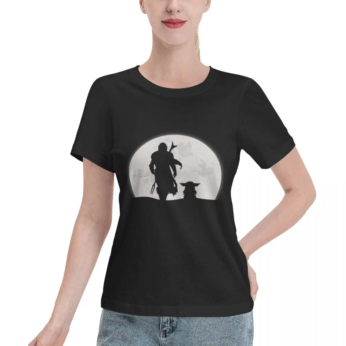 Wardrobe Essential Bounty Hunter Moon Women's T-shirt Travel Home Casual Tee