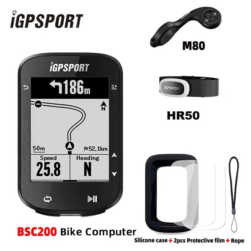 IGPSPORT BSC200 Bike GPS Computer Bike Computer Blue ANT 2.6 Inch