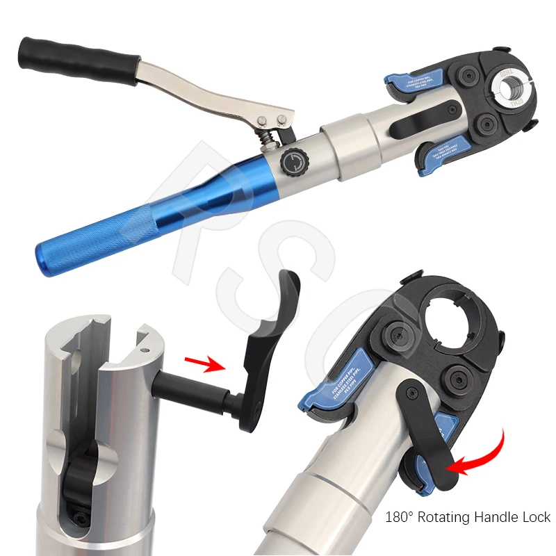 Hydraulic Pipe Crimping Tool for PEX,Stainless Steel, Copper Tubes, Professional Hydraulic Pipe Pressing Plier for Narrow Spaces