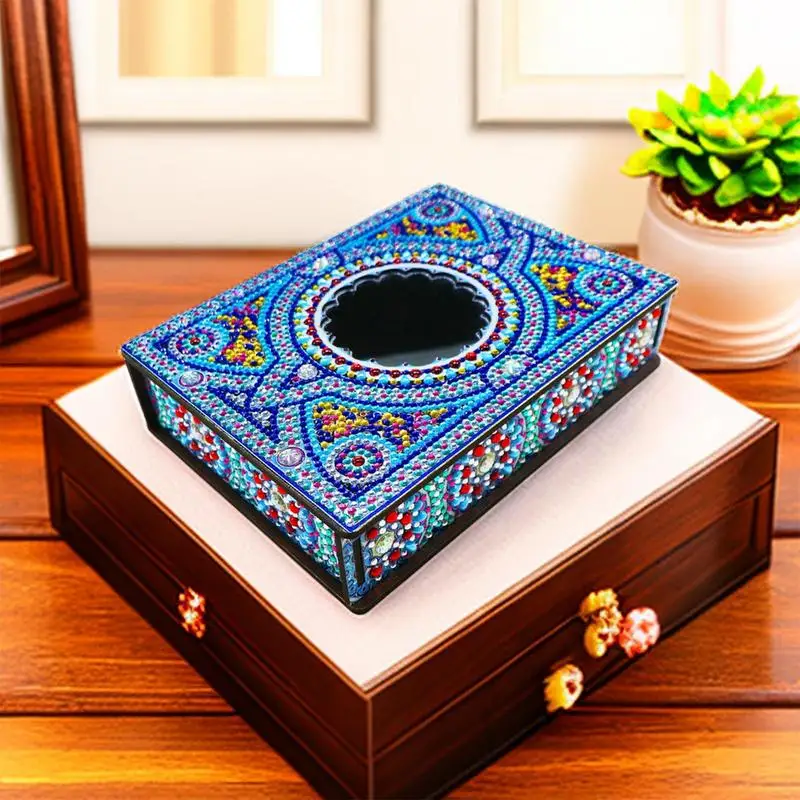 Diamond Painting Jewelry Storage Box Countertop DIY Rhinestone Jewelry Container Perfect For Storing Earring Necklace Bracelets