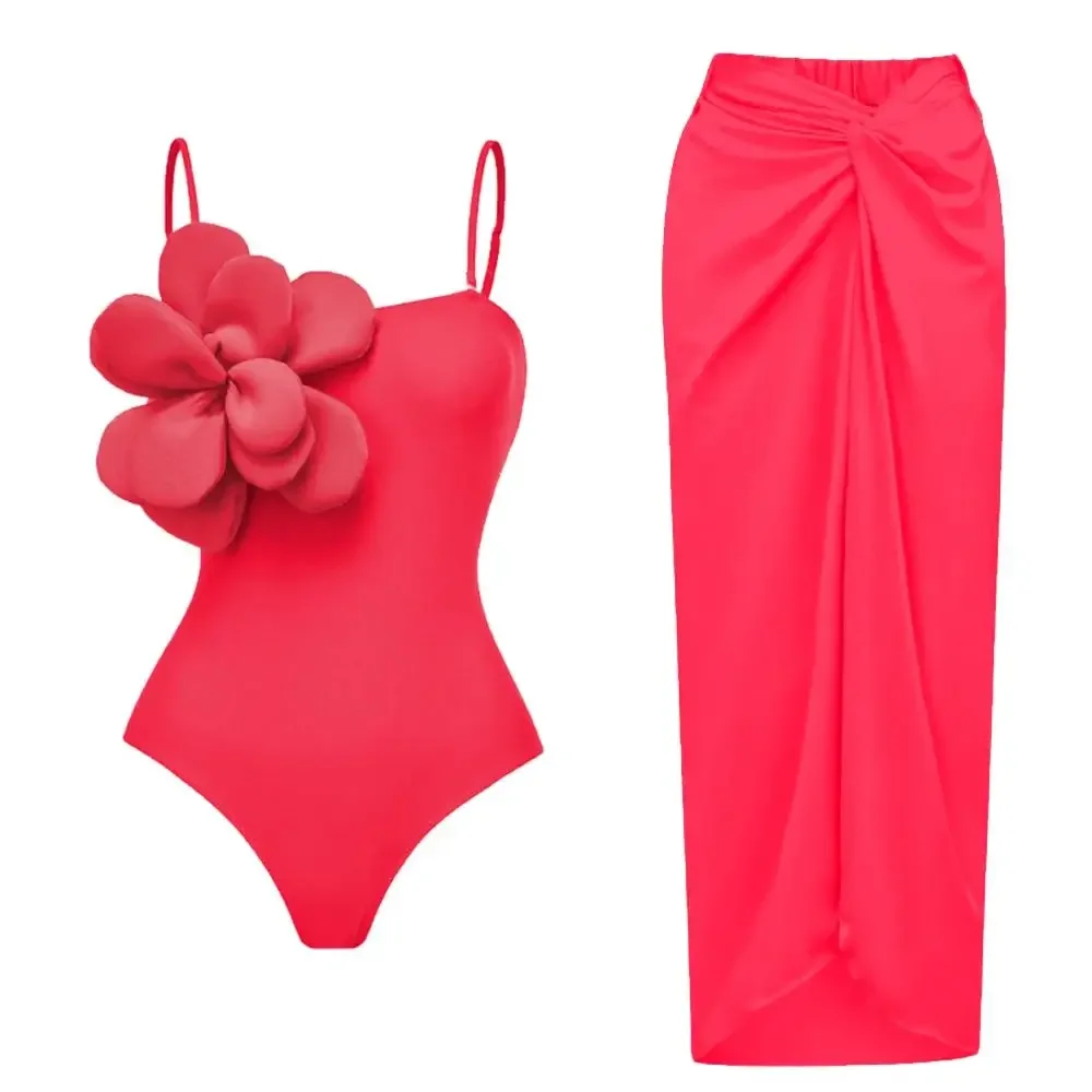 New 3D Flower Bikini Set With ver Up Luxury Swimsuit Women