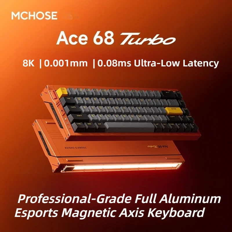 

Mchose Ace68 Turbo 16K High Performance Aluminum Magnetic Axis Keyboard-Full Size Wireless Esports Gaming Dedicated for Valorant