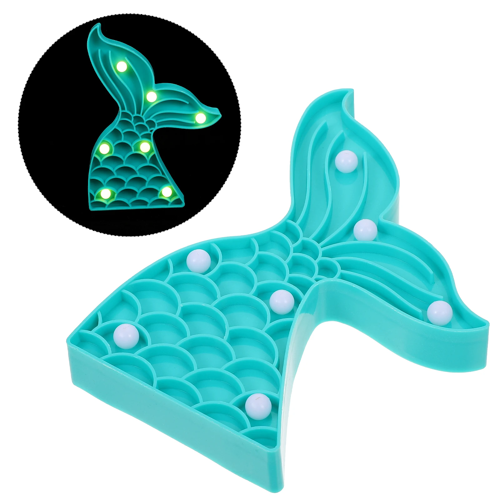 

Led Night Light Creative Mermaid Tail Lamp Durable Bedside Light For Bedroom Desktop Romantic Decoration