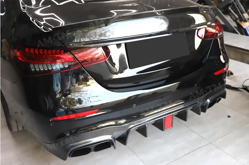 Forged Carbon Fiber For Mercedes Benz E W213 E260 300 E43 E63S 2021-2023 Front Lip Rear Diffuser Side Skirts Body Kit Spoiler - view 5