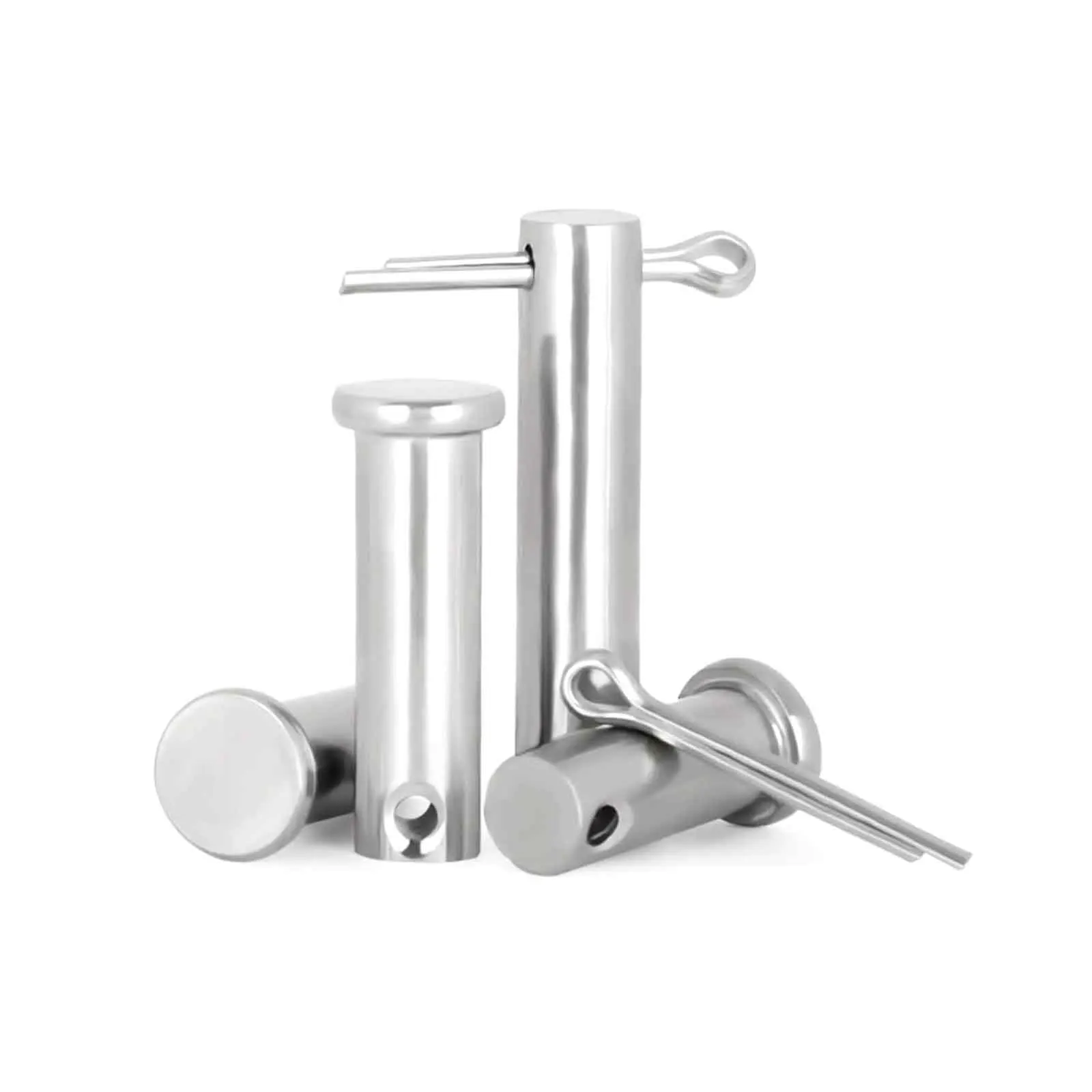 1/10 Sets 304 Edelstahl Flachkopf-Gabelbolzen, zylindrischer Positionierbolzen mit Loch M3 M4 M5 M6 M8 M10 M12 ‌ GB882 – Detail 3