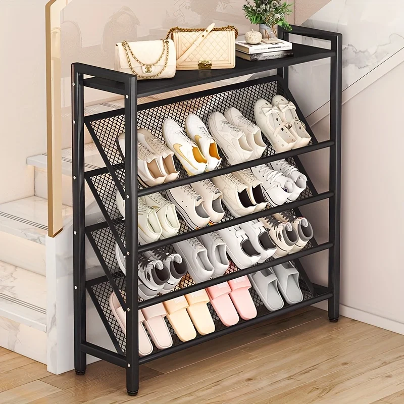 with Multiple Shelves - Commercial-Grade Storage Organizer, Easy Assembly for Garage, Entryway Heavy-Duty Metal Shoe Rack