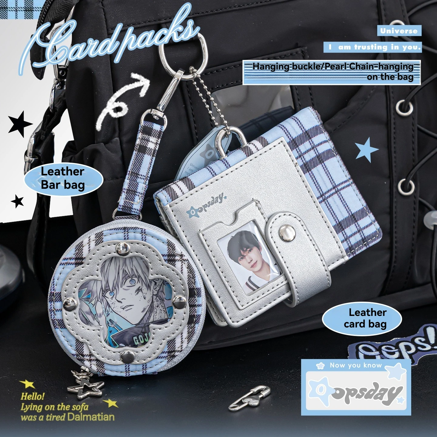 Resting Day Plaid Bag Fashionable And Versatile Pain Window ID Storage Zero Wallet  Portable Card Bag