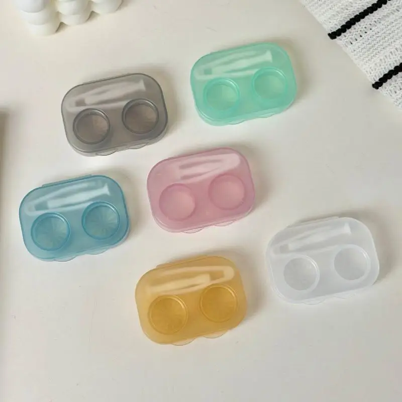 Contact Lens Case Fashion Aesthetic Integrated Box with Tweezers Leakproof Small Size Ideal for Gifting Friends