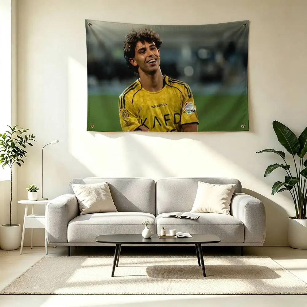 J-Joao Felix Football Player Flags for Bedrooms Home Decor Items Outdoor Decors Garage Decoration Flaga