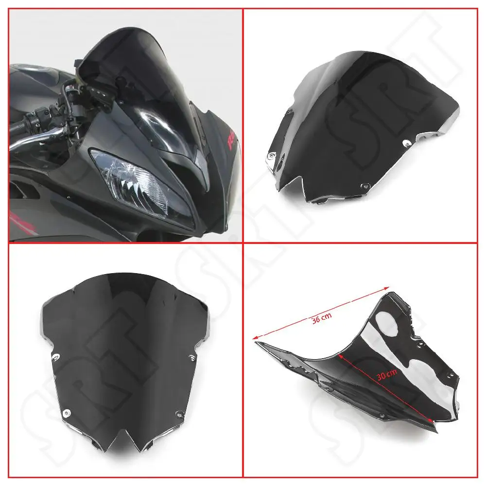 

Fits for Yamaha YZF R6 YZF-R6 ABS 2009 2010 2011 2013 2014 2015 2016 Motorcycle Windshield Front Fairing Windscreen Deflector