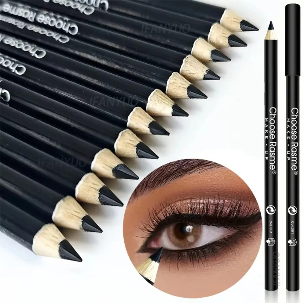 Lápiz delineador de cejas de madera, lápiz delineador de ojos resistente al agua para principiantes, textura suave, lápiz de cejas de larga duración altamente pigmentado