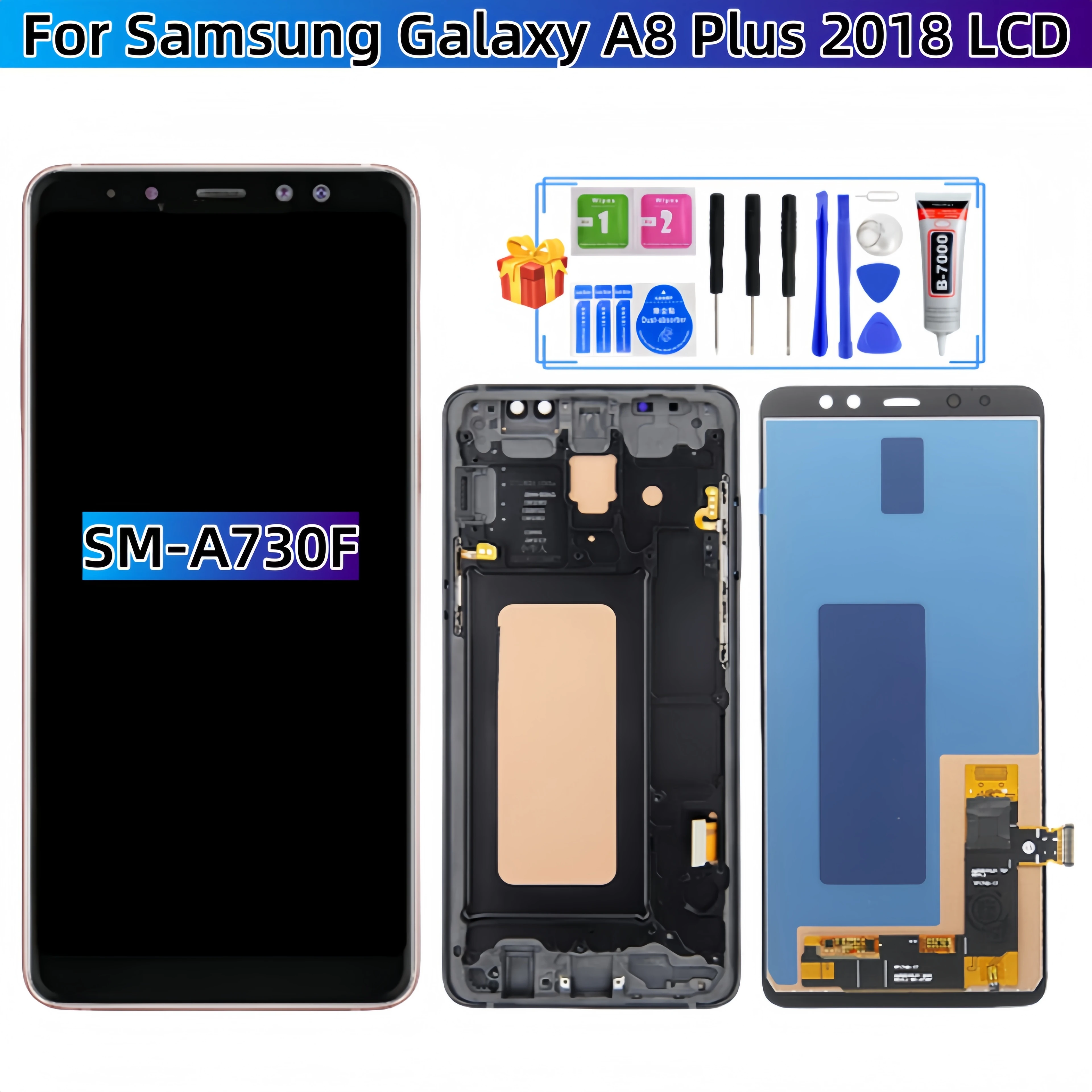 For Samsung Galaxy A8 PLUS 2018 A8+ SM-A730F LCD Display Touch Screen Assembly LCD Replacement Parts