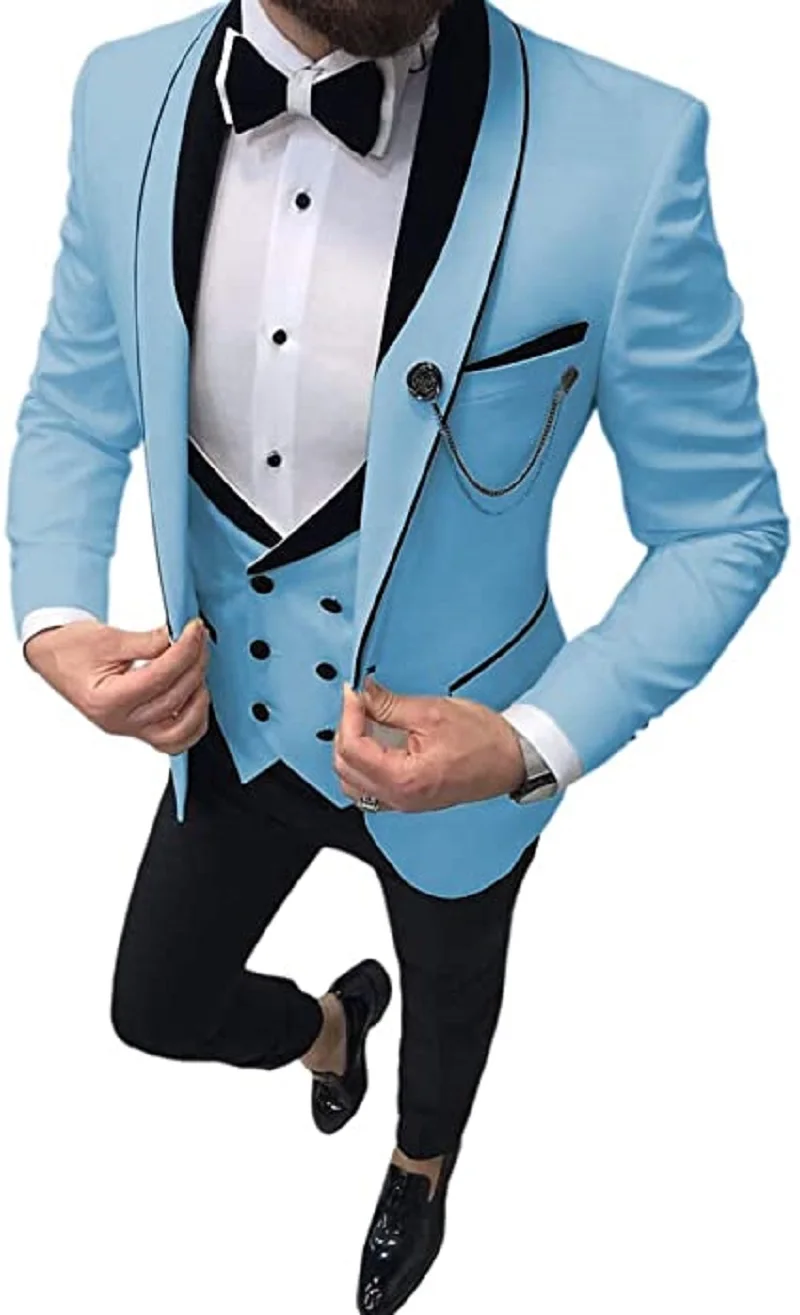 

Costume Homme Slim Fit 3 Pieces Tuxedos Groom Wedding Men Suit Tuxedo Terno Masculino De Pour Hommes Blazer