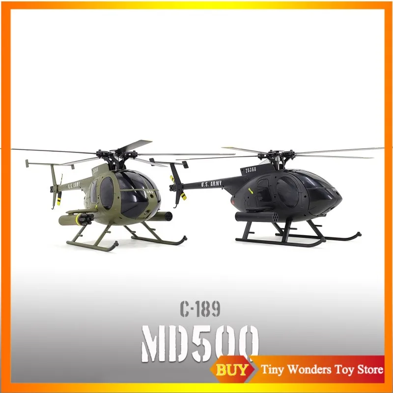 Remote-Controlled Helicopter Tusk Simulation Aircraft Outdoor Model Md500 Rc Era 1:28 Dual Brushless C189 Children Birthday Gift