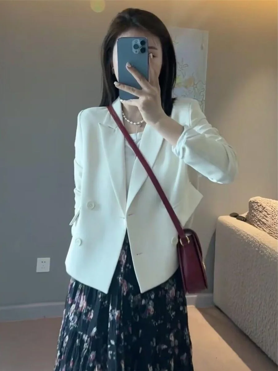 

Elegant Short Tailored Jacket Women's Casual Style Small Design Spring Autumn New Arrival Commute Wind Long Sleeve Suit Top