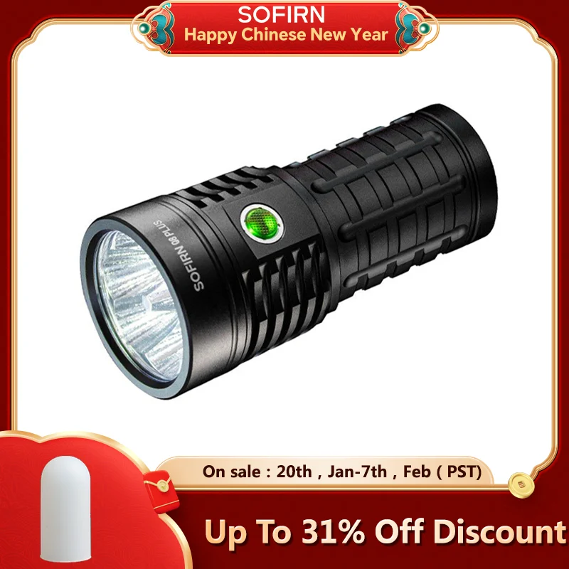 Sofirn Q8 Plus Super Powerful LED Flashlight 16000lm USB C Rechargeable 21700 Anduril 2.0 Torch XHP50B Reverse Charging