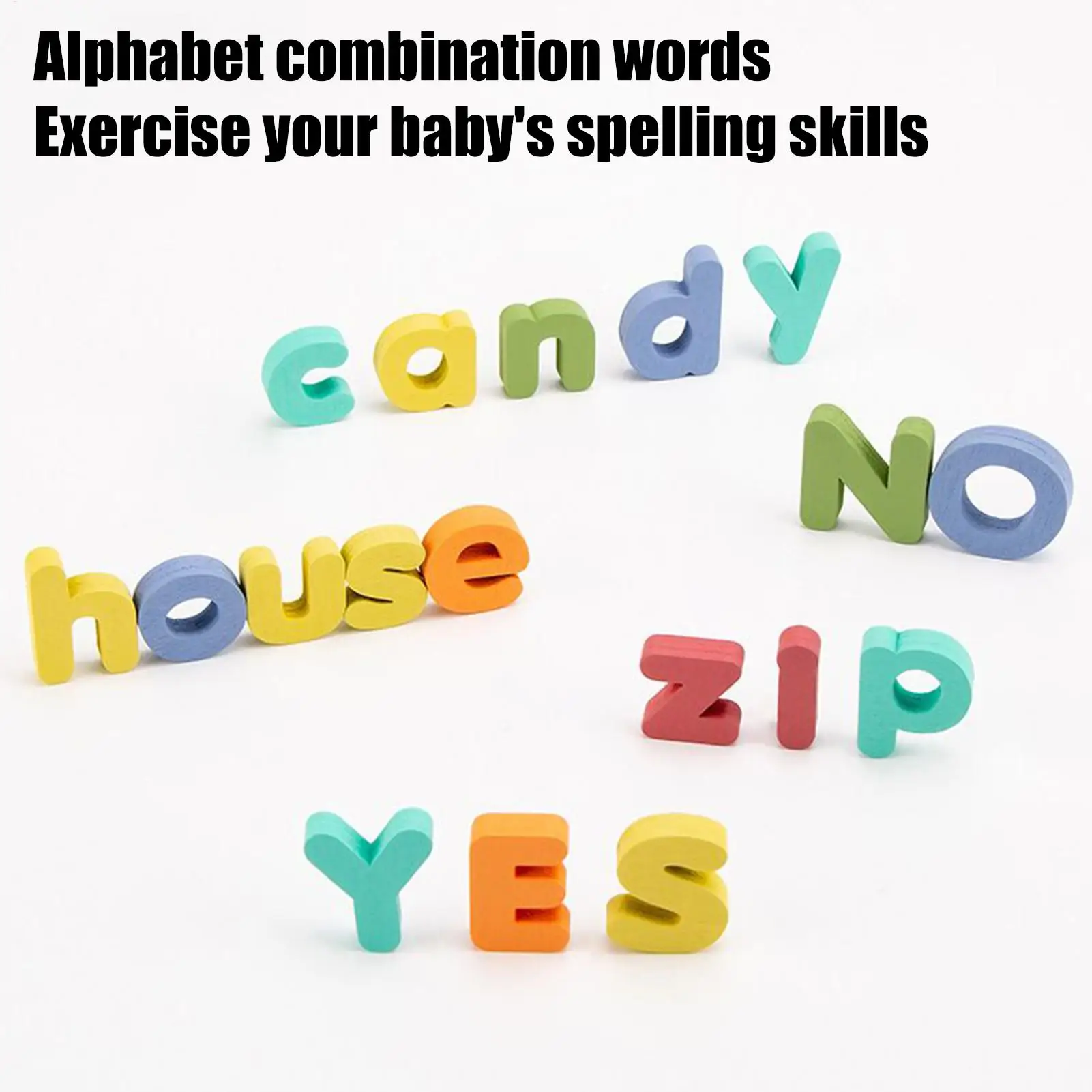 

Wooden Alphabet Puzzle Wood Uppercase Lowercase Letter Learning Toys Interactive Educational Blocks Board For Child Home
