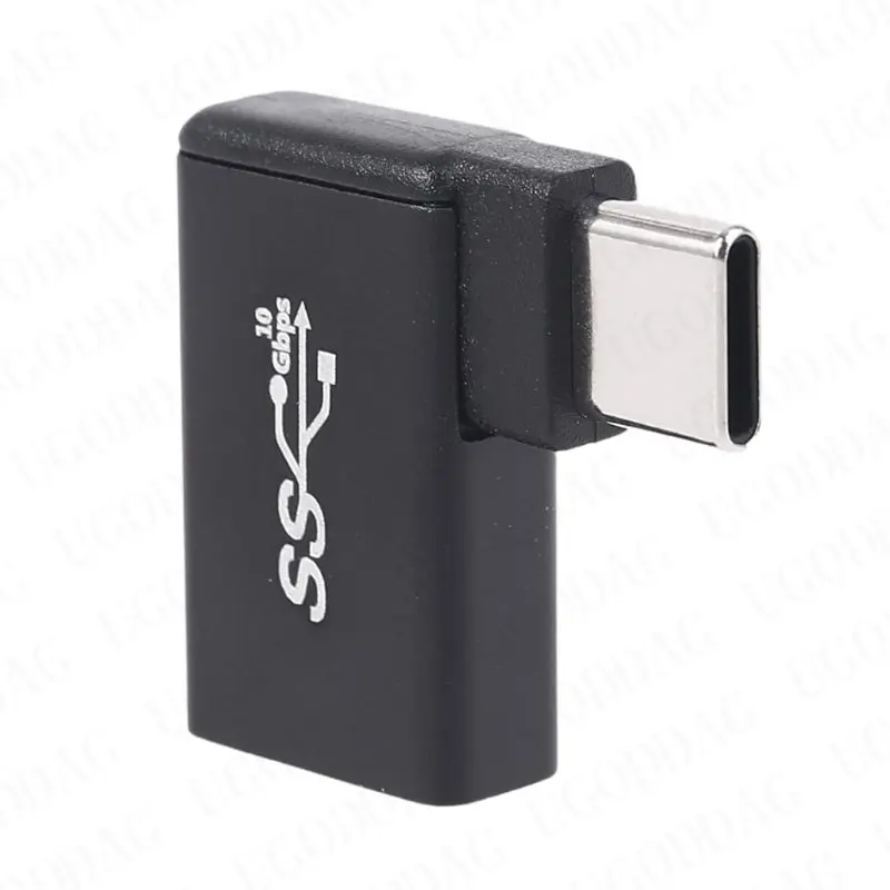 USB C zu USB 3,0 Aluminium Adapter USB 3,0 Buchse zu 90 Grad 3,1 Typ C Stecker Konverter für Smartphone Flash-Laufwerke