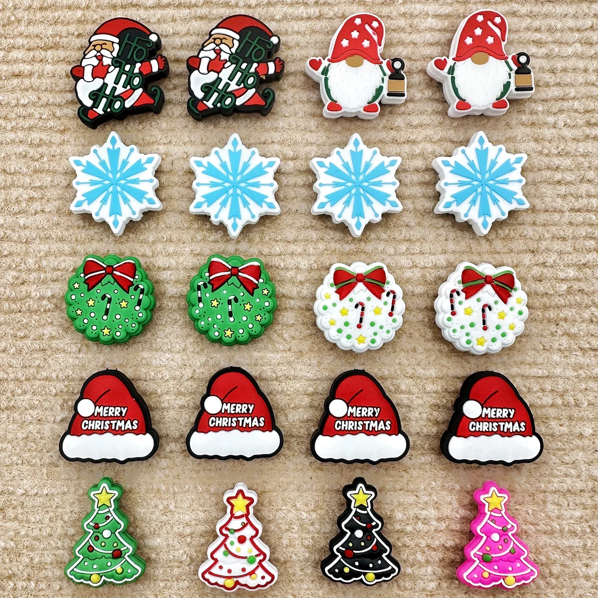 10PC Baby Silicone Beads Christmas Focal Bead Teethe Baby Toys DIY String Pen Beads Nipple Chain Jewelry Accessories Kawai Gifts