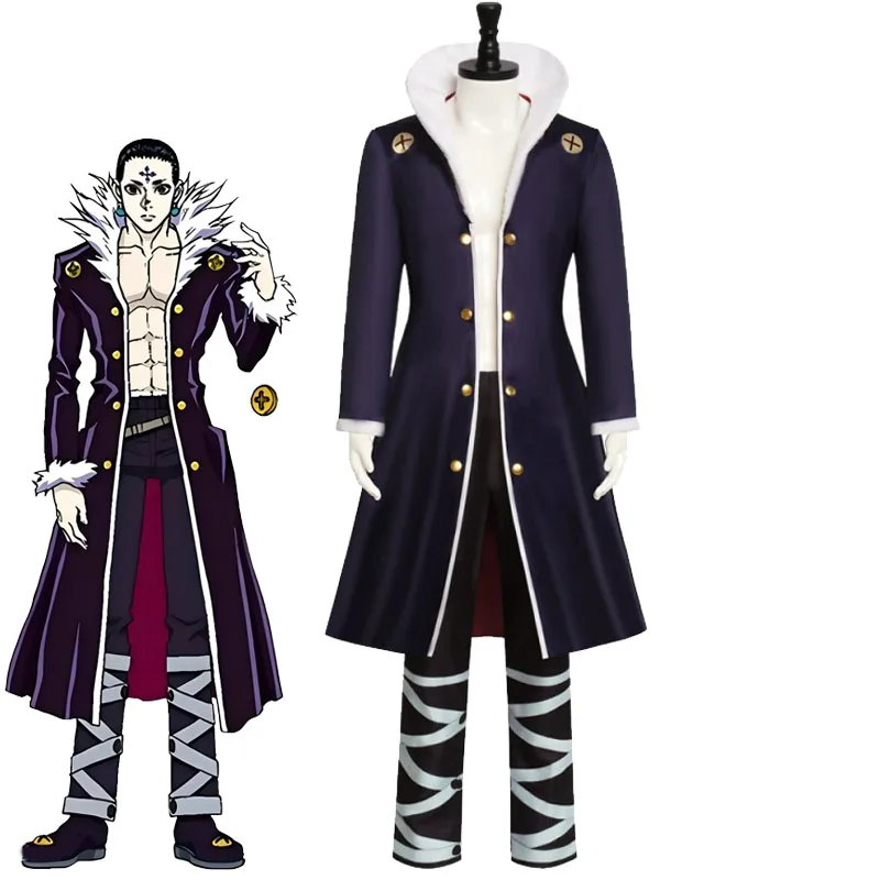 

Halloween Chrollo Lucilfer Cosplay Costume HUNTER×HUNTER Phantom Troupe Leader Chrollo's Jacket Pants Cosplayer Anime Clothing