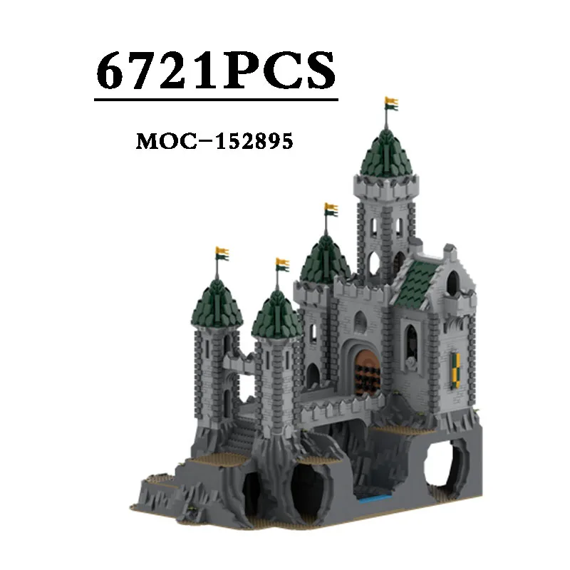 

MOC-152895 Green Dragon Fortress Medieval Castle Design Compatible Building Block Toy 6721PCS Boy Christmas Gift Kids Gift
