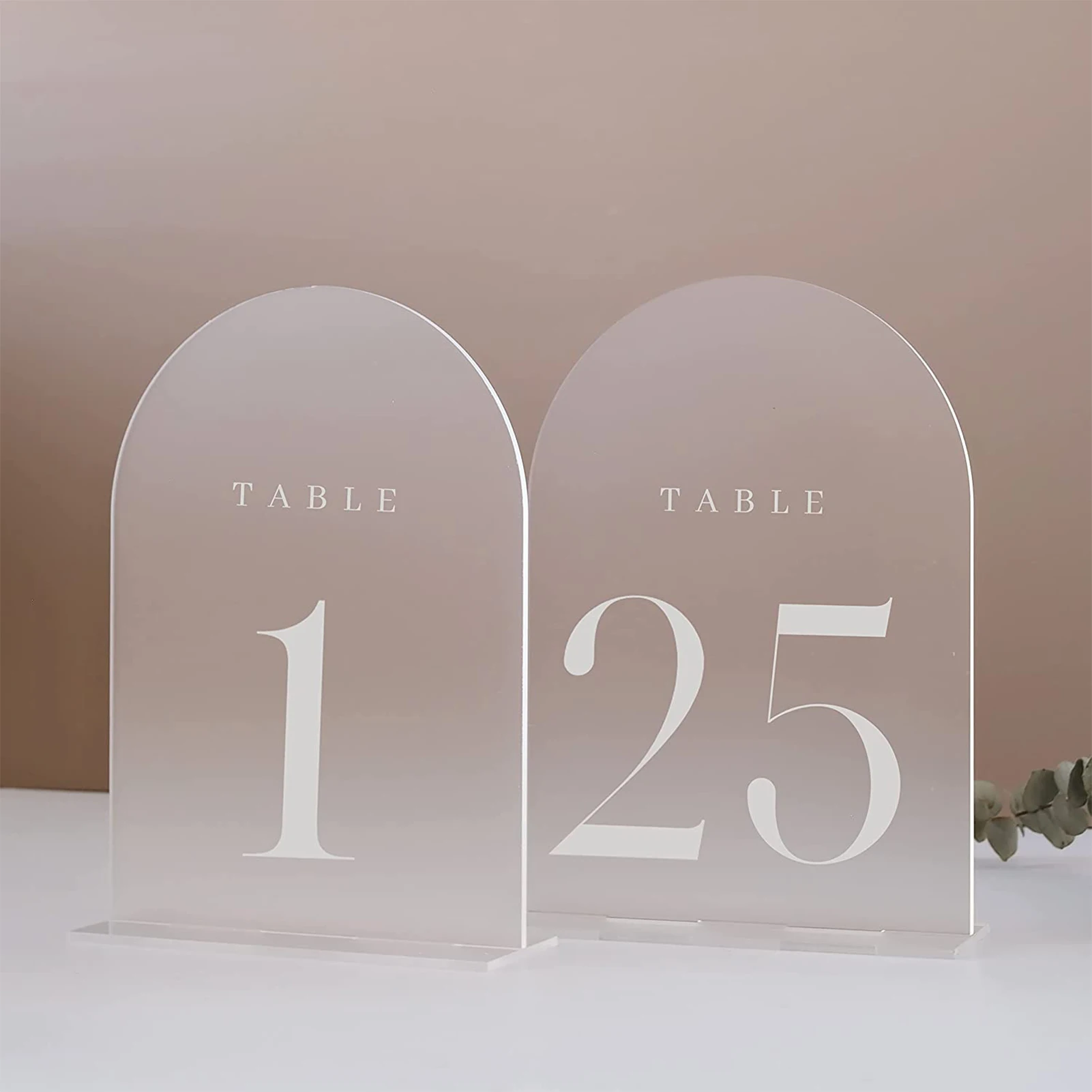 

Frosted Arch Table Numbers for Wedding Sturdy Reusable Table Numbers Table Signs for Anniversary & Other Event Guest Seating