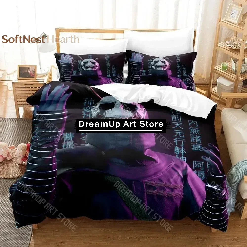 2026 3D Print Ghostwire：Tokyo Bedding Set Single Twin Full Queen King Size Bed Set Aldult Kid Bedroom Duvetcover Sets 3D Anime