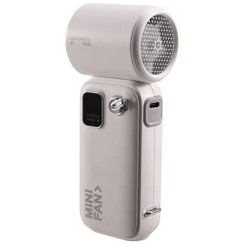 Ventilador Portátil Mini Turbo de Qualidade Benchmade, Portátil de Alta Velocidade, 100 Configurações, Carregamento USB de 3600m