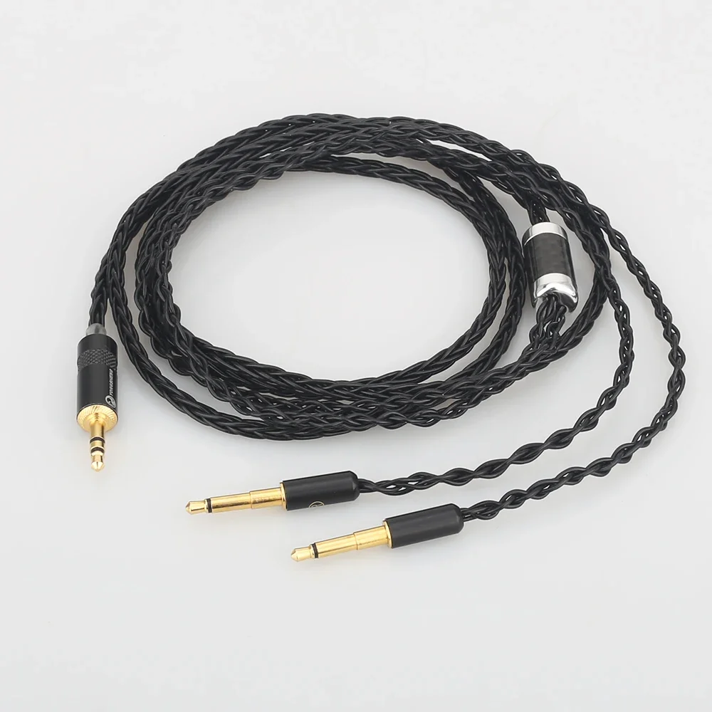 Audiocrast 8 Cores 3.5mm Stereo Plug Audio Upgrade Cable for Meze 99 Classics T1P T5P t1 d8000 MDR-Z7 D600 D7100 Headphone