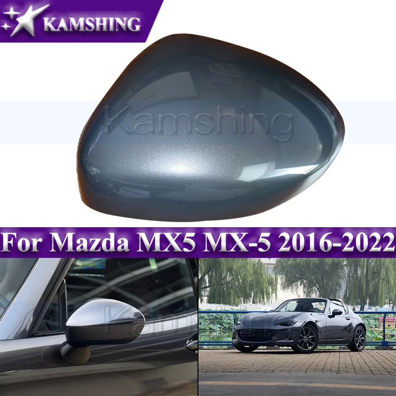 

Kamshing Rearview Mirror Cover Lid For Mazda MX5 MX-5 2016-2022 Side Rear View Mirror Cap Mirror Shell