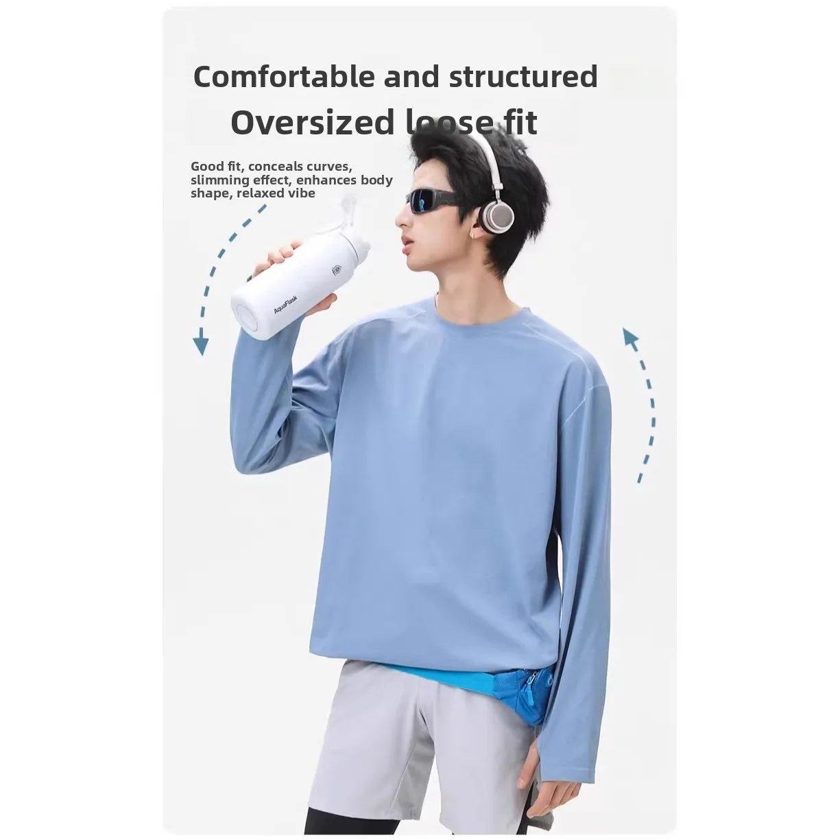 

Мужская повседневная футболка IZEXX с длинным рукавом, круглым вырезом, свободного кроя, из быстросохнущего полиэстера, для весеннего активного отдыха и спорта