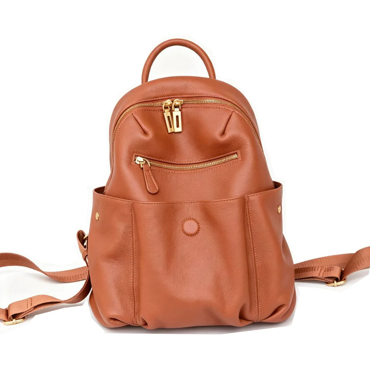 Casual Daily Cow Leather Backpack Women 2026 New Ladies Travel Genuine Leather Knapsack College Young Girls Shoulder Bag