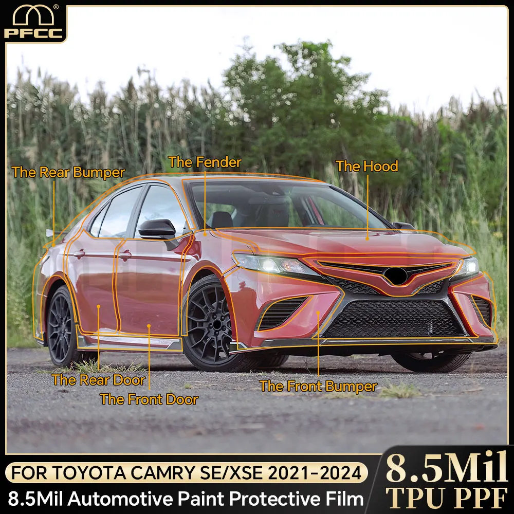 

PPF TPU for Toyota Camry SE XSE 2021-2024 Precut Paint Protection Film Body Clear Bra TPU Transparent Kit Car Accessories