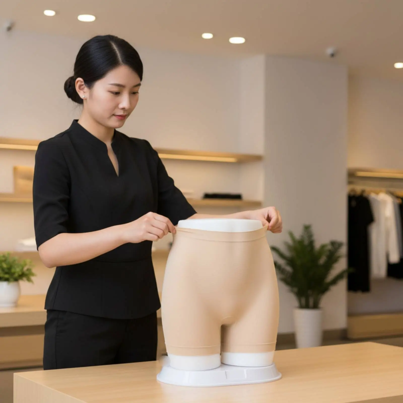 

LED Mannequin Torso Opaque Finish Lighted Female Mannequin White Plastic Display Model Lightweight Female Torso Form